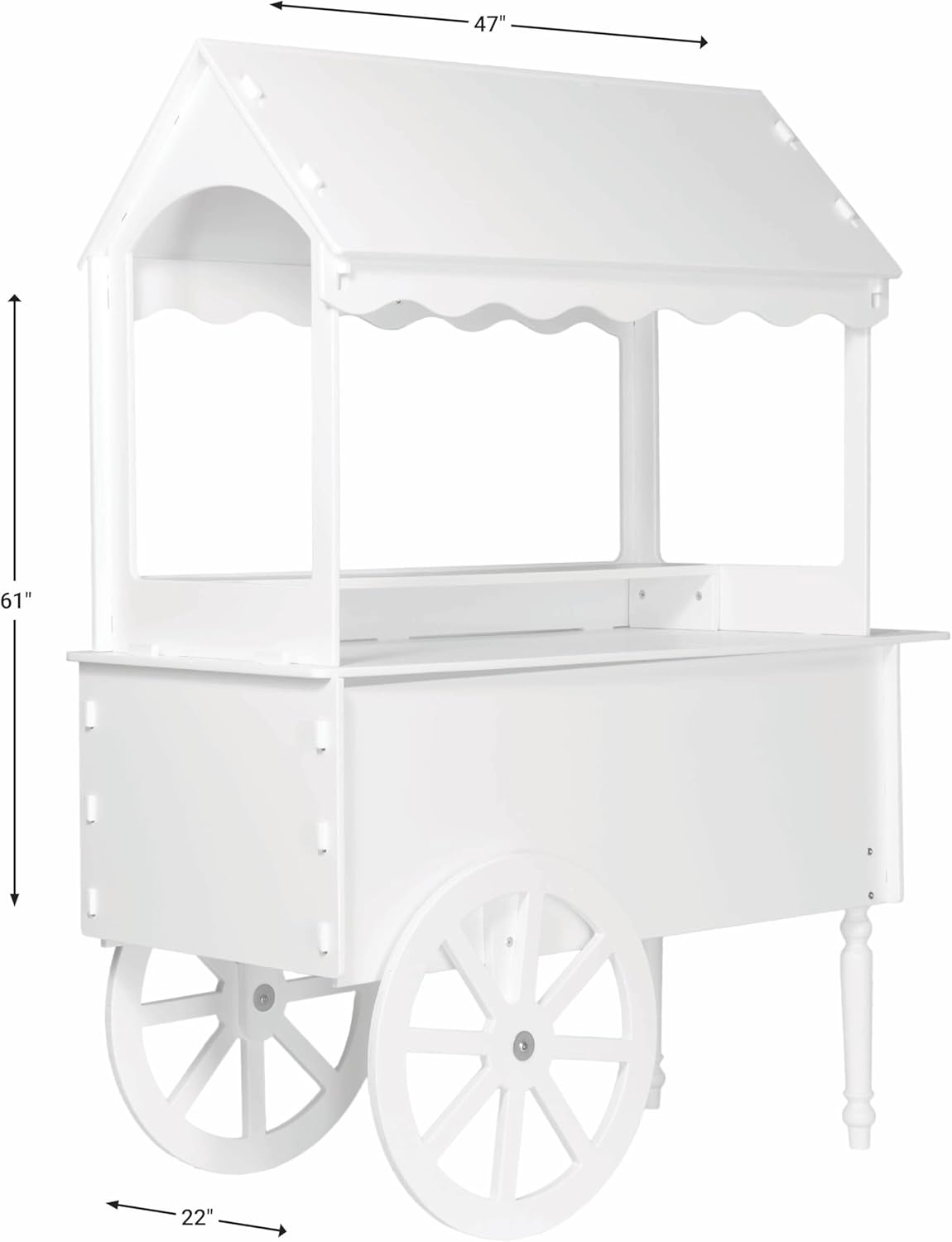 ZETY Vintage Candy Cart Display Stand with Wheels