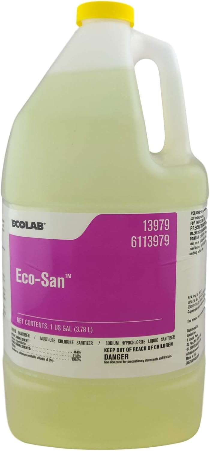 Ecolab Eco-San Commercial Strength Sanitizer 1 Gallon