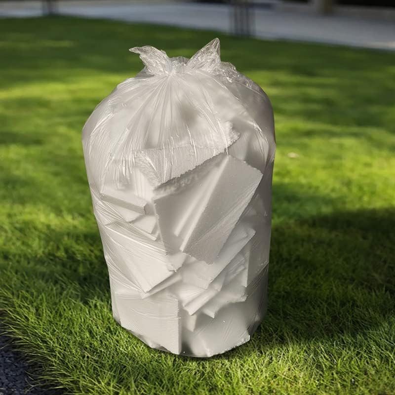 TYPLASTICS 45-48 Gallon Clear Trash Can Liners 200 Pack