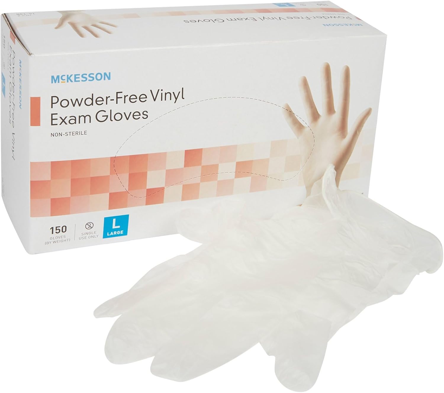 McKesson Vinyl Exam Gloves Large 1500 Total
