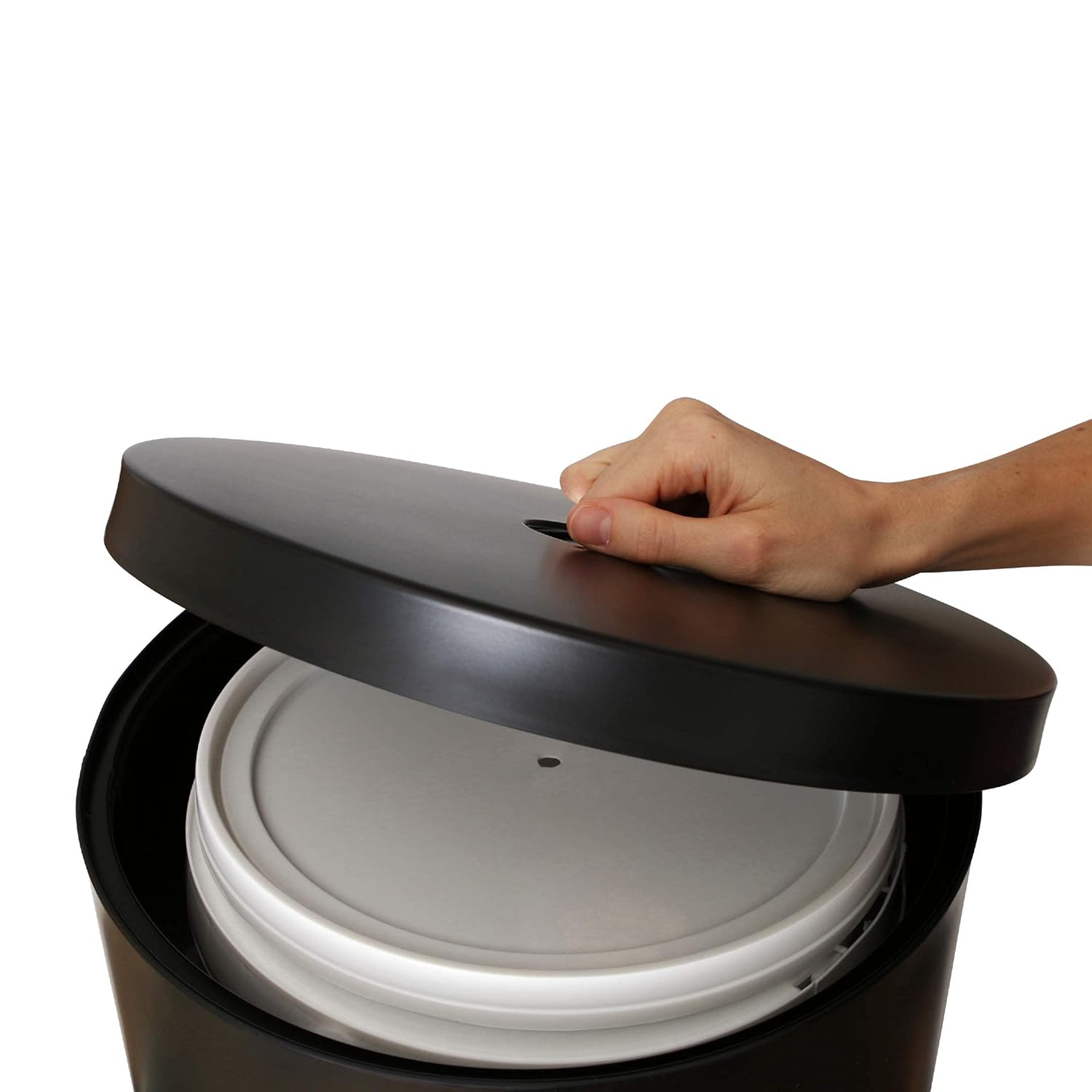 Black Stainless Steel Floor Stand Wipe Dispenser with Trash Can