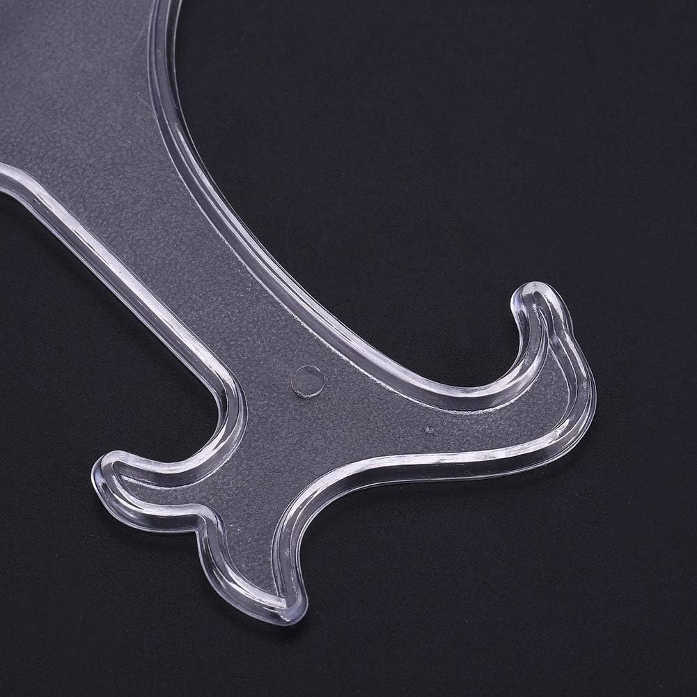 Youthink Clear Plastic Plate Display Stand with Foldable Design and Adjustable Hinges