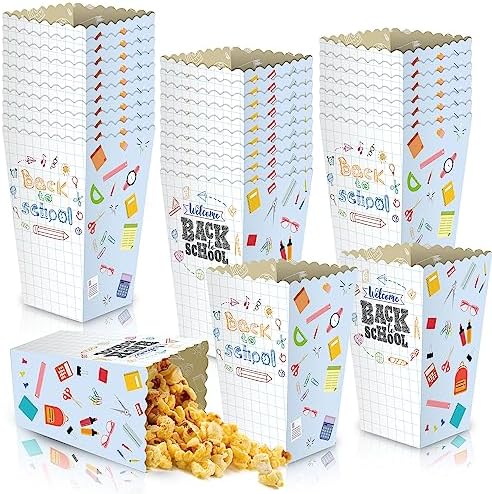 Adnee 30 Pack Back to School Popcorn Boxes