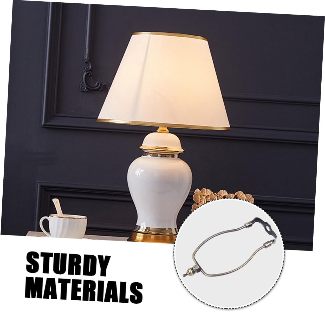 ERINGOGO 2pcs Sturdy Lamp Shade Harp Holders for Table Floor Lamps