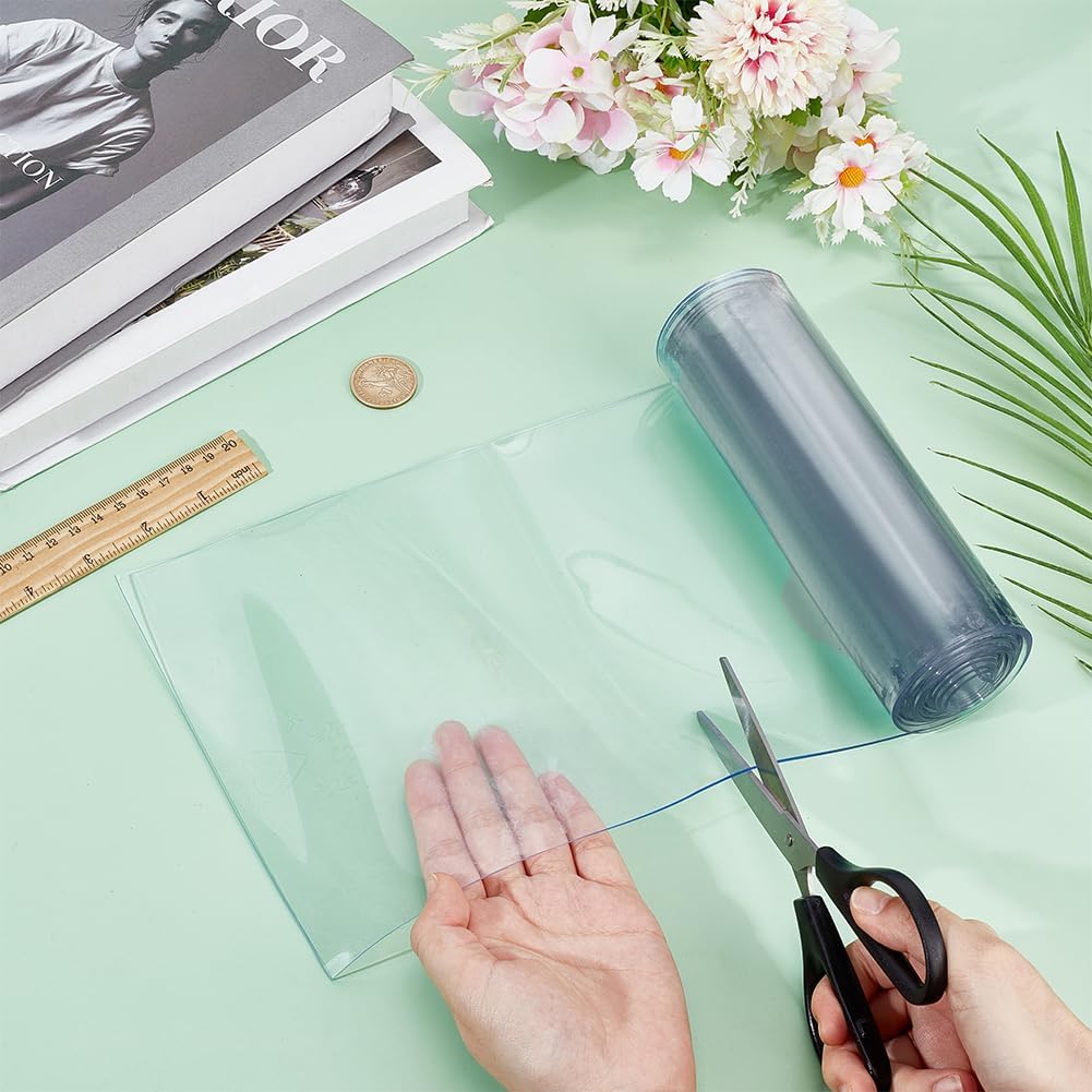 BENECREAT 673 Feet Clear PVC Door Curtain for Basement Stable Pet House