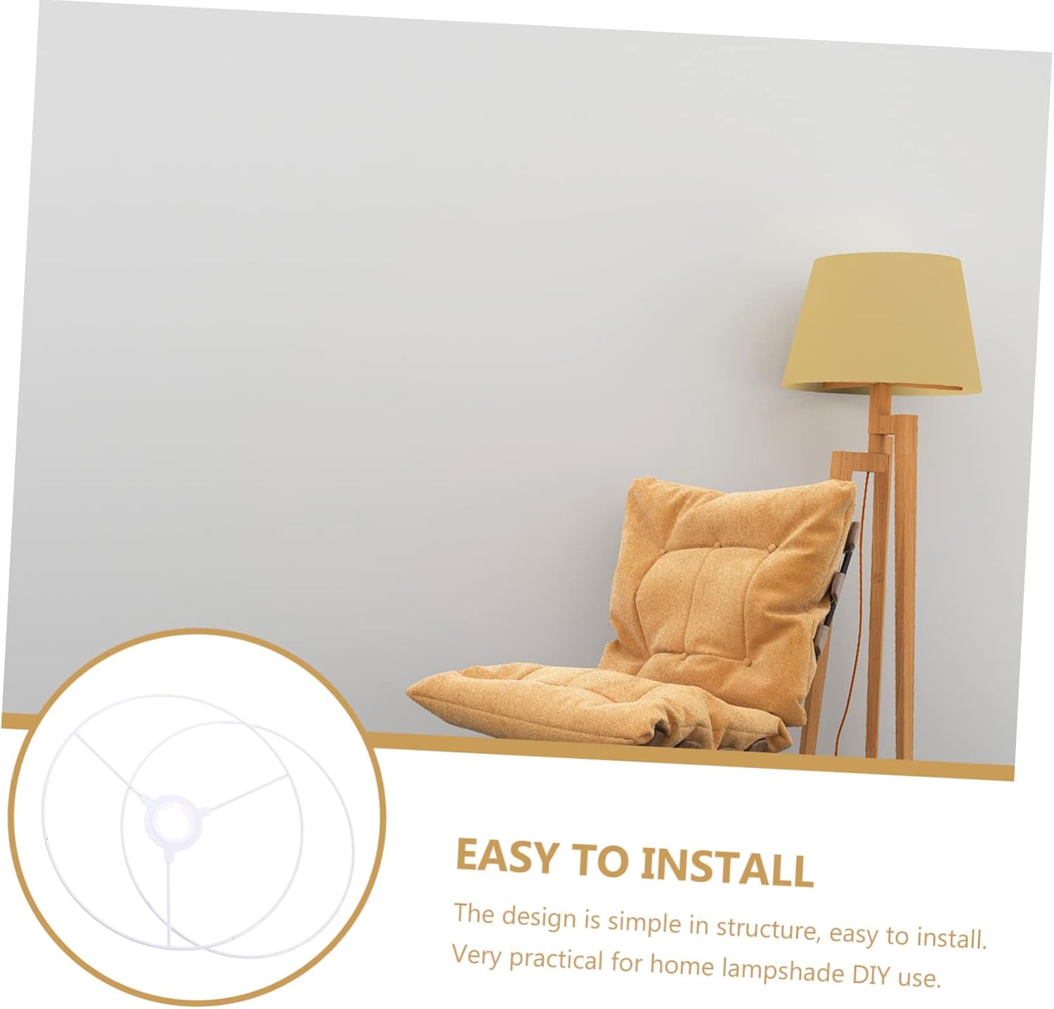 Cabilock 2-Piece Round Lamp Shade Ring Set for Pendant Lights