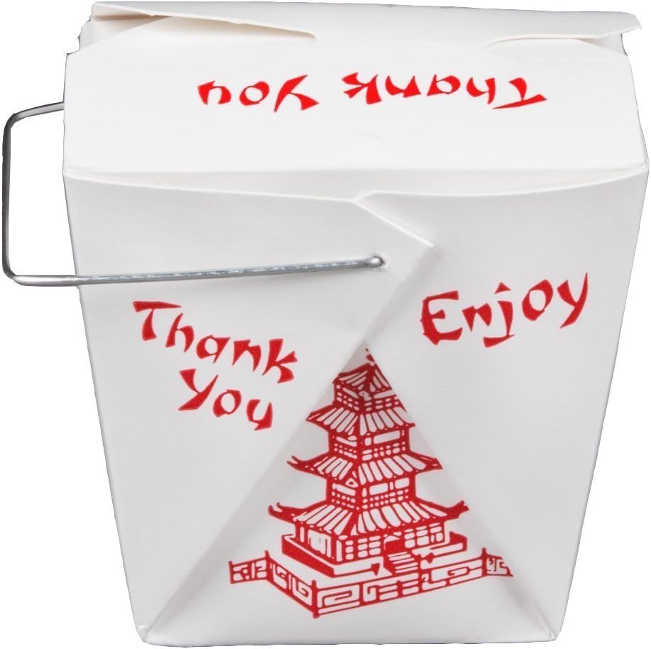 Fold Pak Combo Pack of 25 Take Out Boxes with 25 Chopsticks