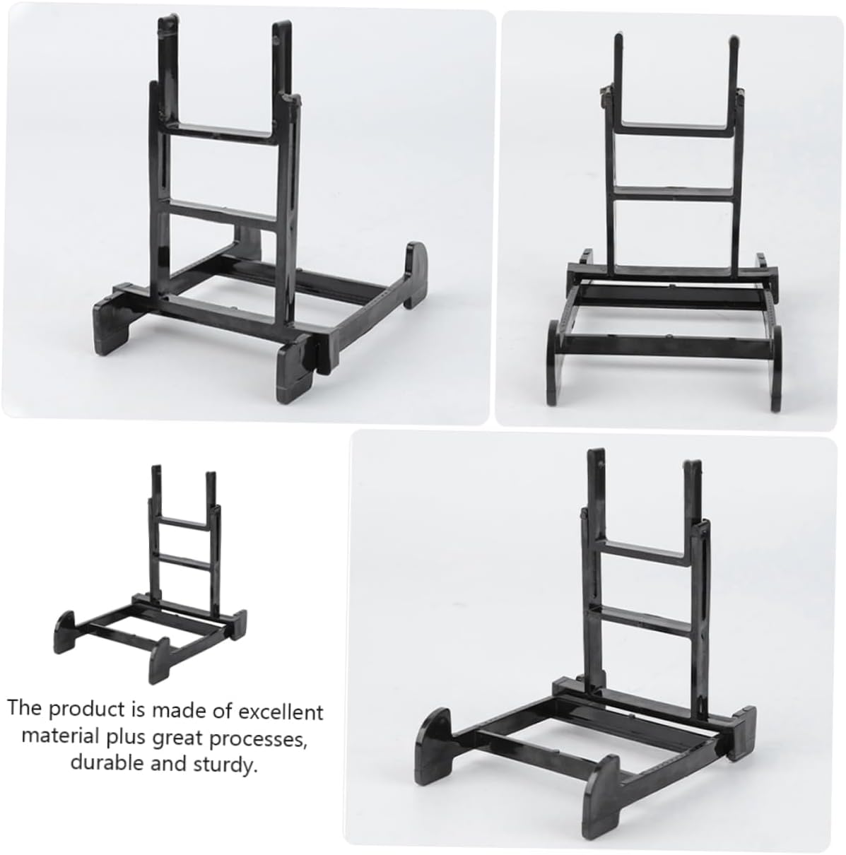 PRETYZOOM 5pcs Plastic Plate Display Stand Easel