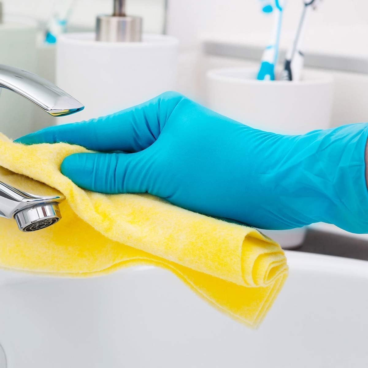 Basic Blue Nitrile Exam Gloves 1000 Pcs