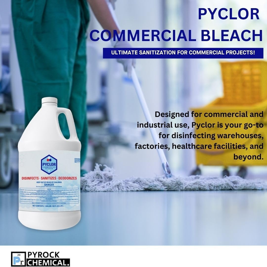 Pyclor Sodium Hypochlorite 615 Commercial Liquid Bleach 6 Gallons