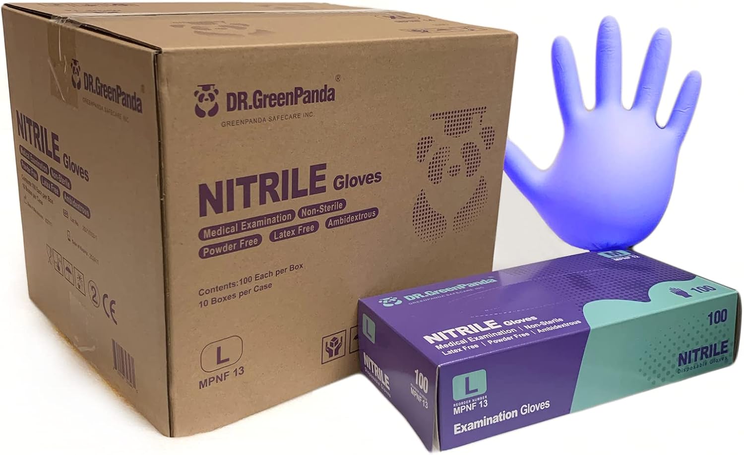 DrGreenPanda Nitrile Food Safe Gloves 3Mil Latex Free