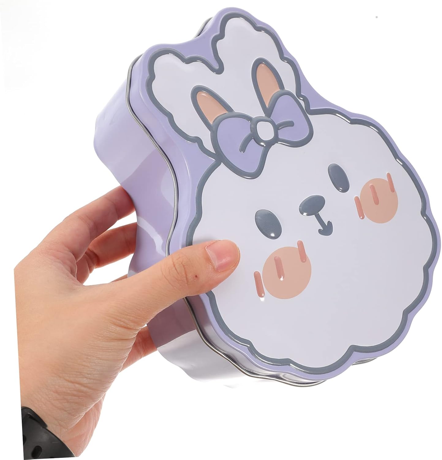 Rabbit Shaped Tinplate Candy Storage Box Multi Functional Party Favor Container