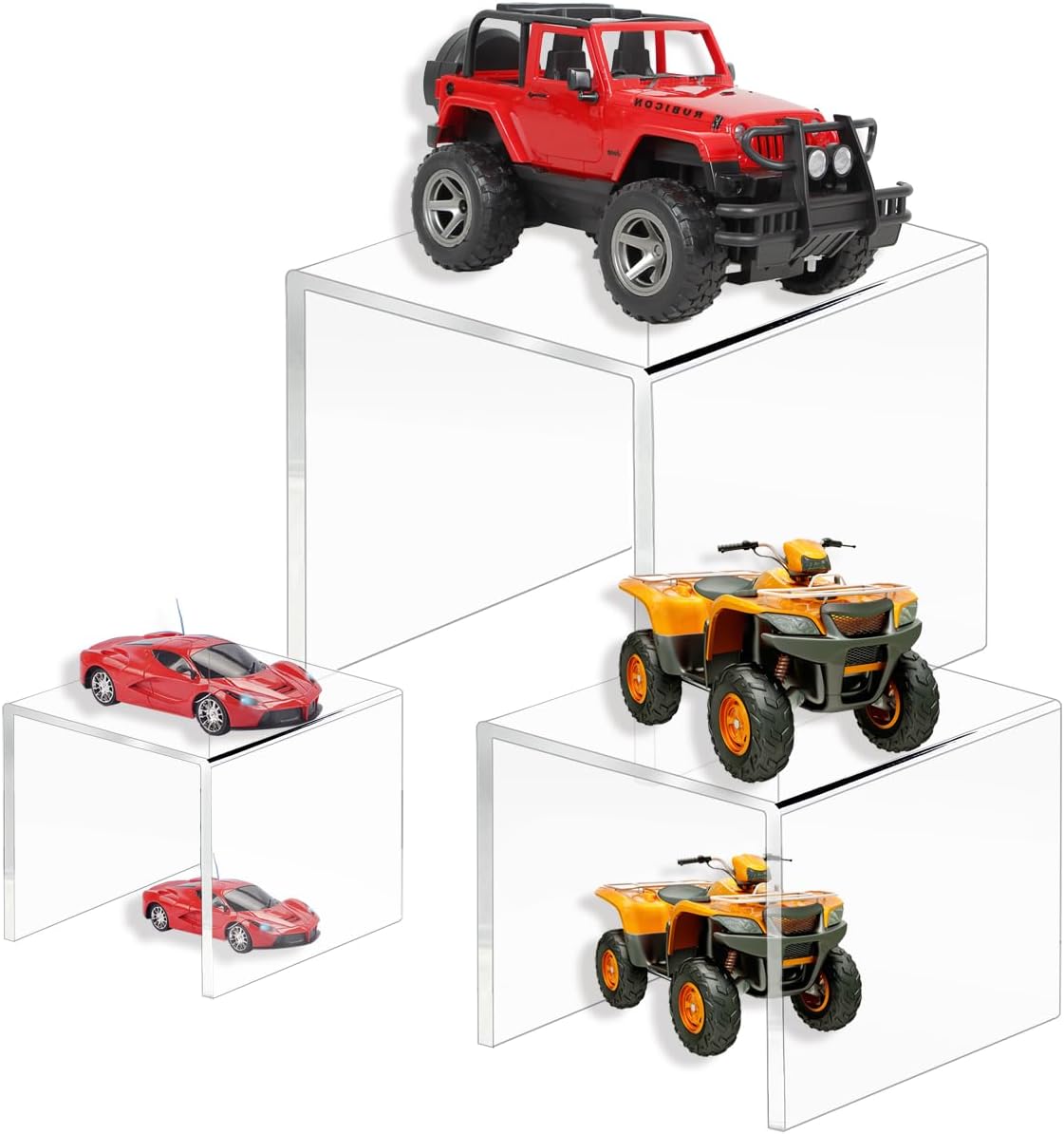 2 Sets Acrylic Display Risers With 3 Sizes