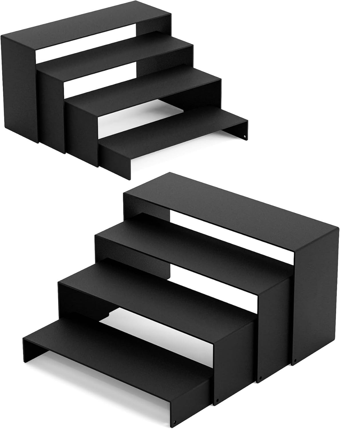 Black Matte Metal Display Stand 8 Pcs 2 Sets