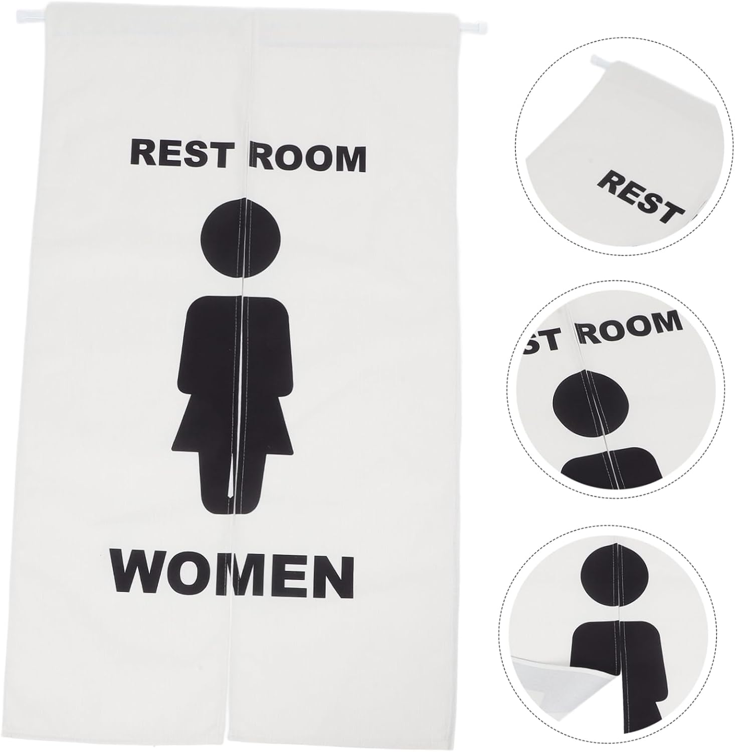 Zerodeko Public Restroom Privacy Curtain for Business Use