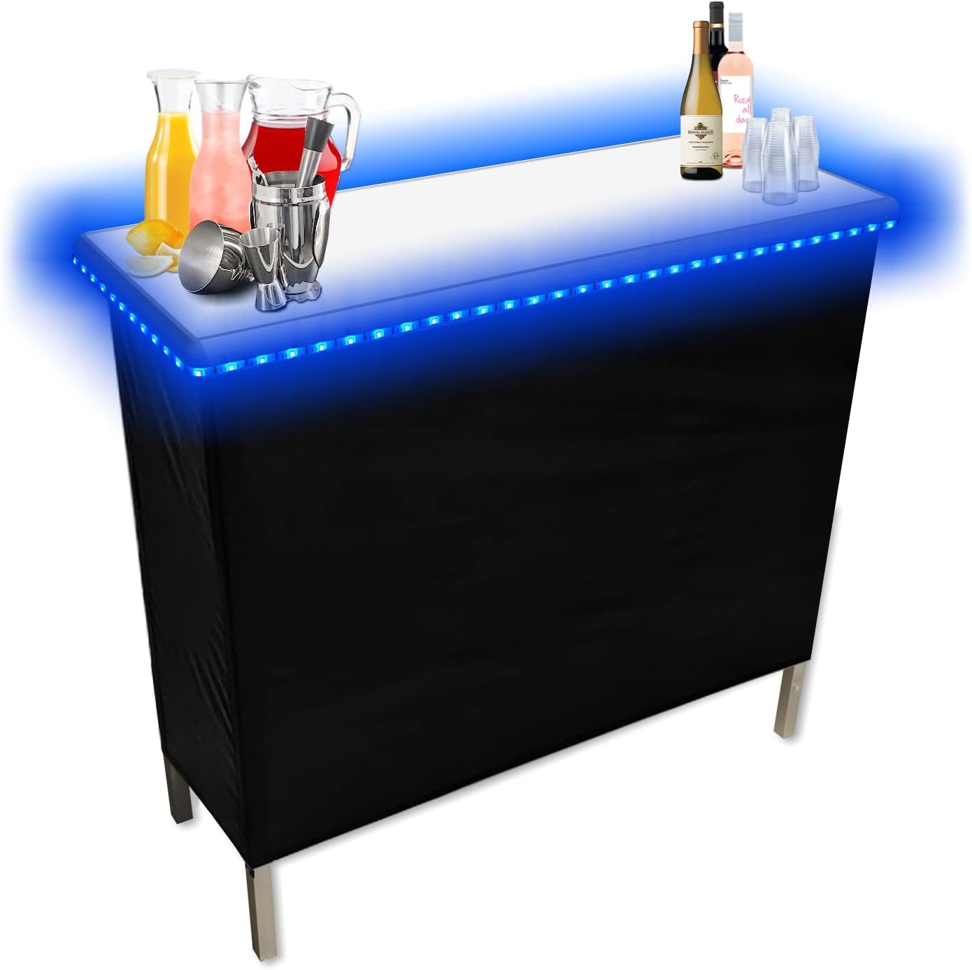 PARTYPONG Folding Portable Party Bar with LED Lights