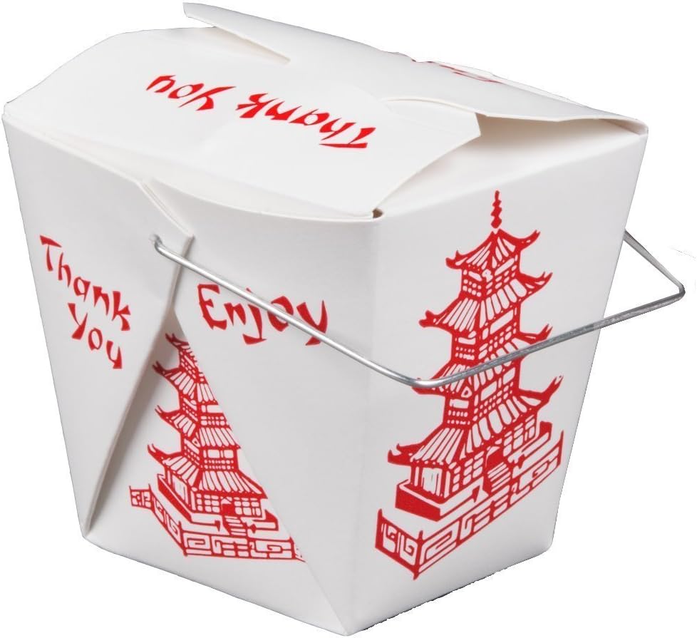 Fold Pak Combo Pack of 25 Take Out Boxes with 25 Chopsticks