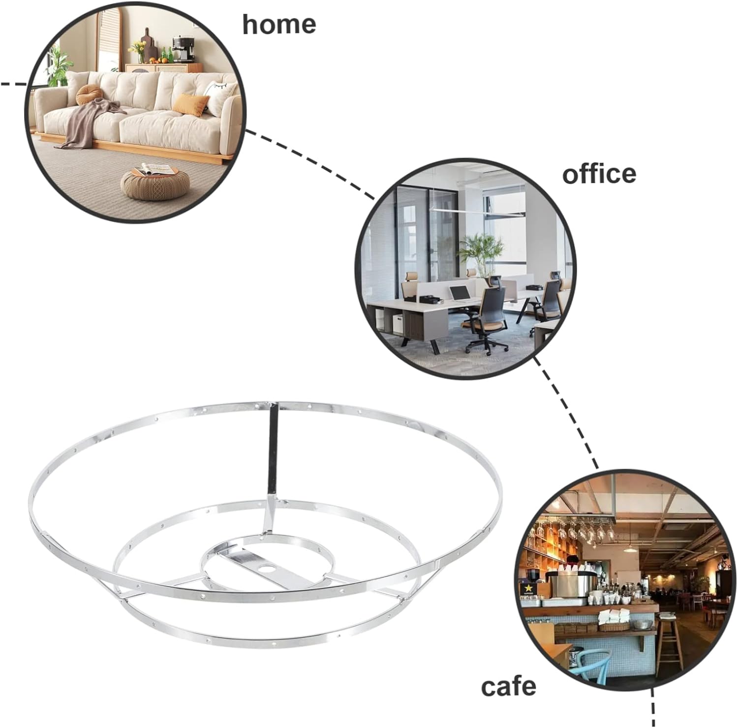 DOITOOL DIY Lampshade Frame for Pendant Lights Custom Home Decor Accessory Easy Assembly