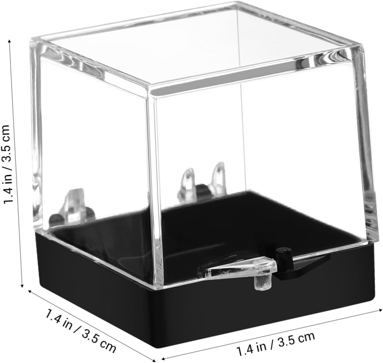 ABOOFAN 48Pcs Plastic Transparent Display Case for Mineral Specimens