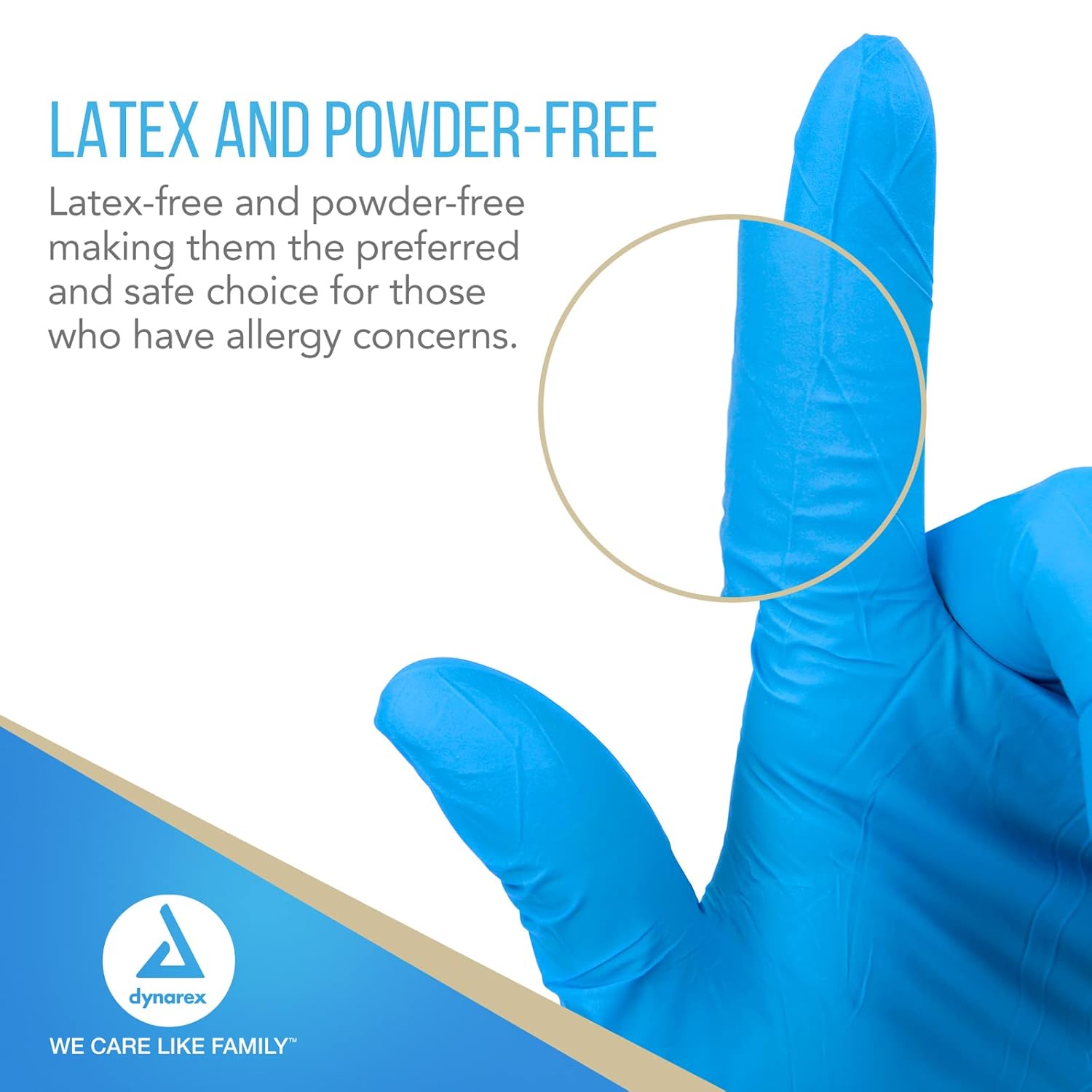 Dynarex Nitrile Exam Gloves Medium 100 Count Pack of 10