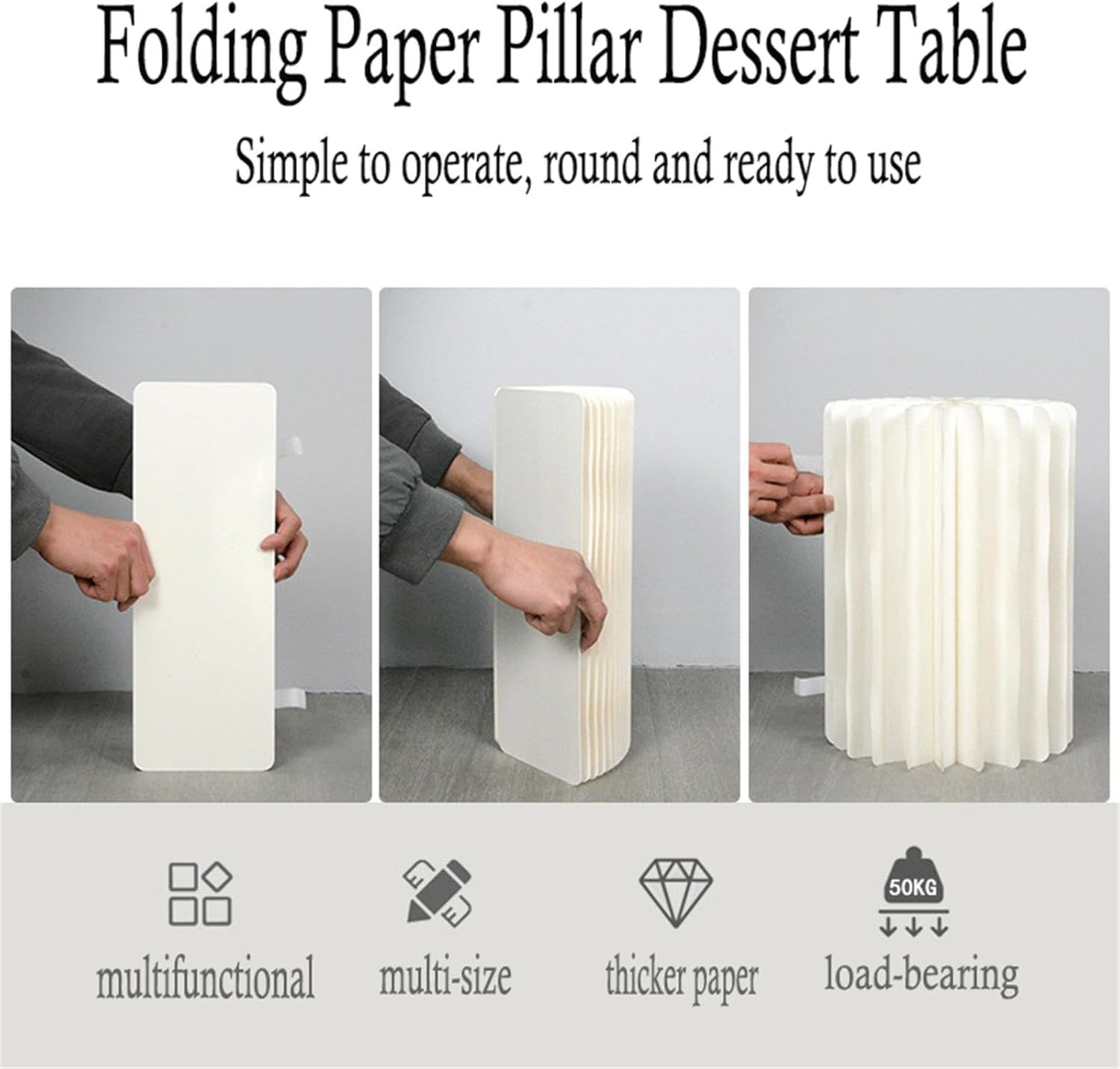 Cylinder Display Stand with 5PCS Color Options