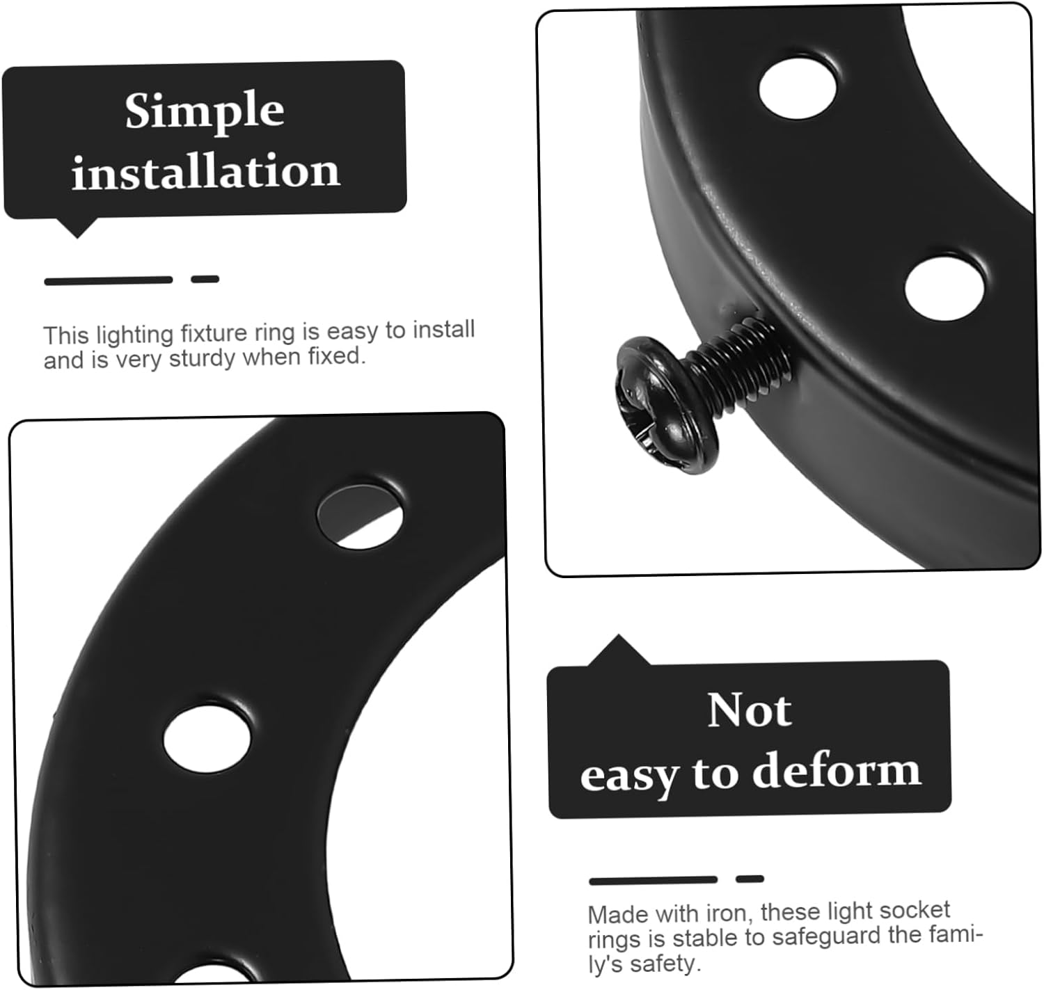 Mikikit 2pcs Ceiling Light Fixture Lamp Shade Ring Adapter for Socket Replacement