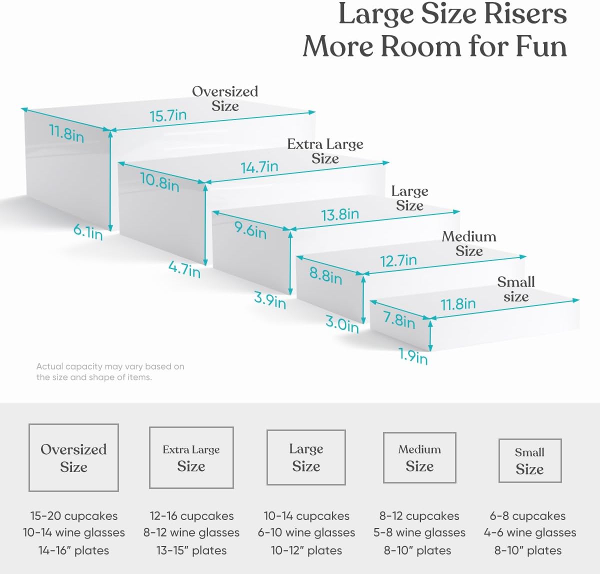 157 Extra Large Buffet Risers Display Stand