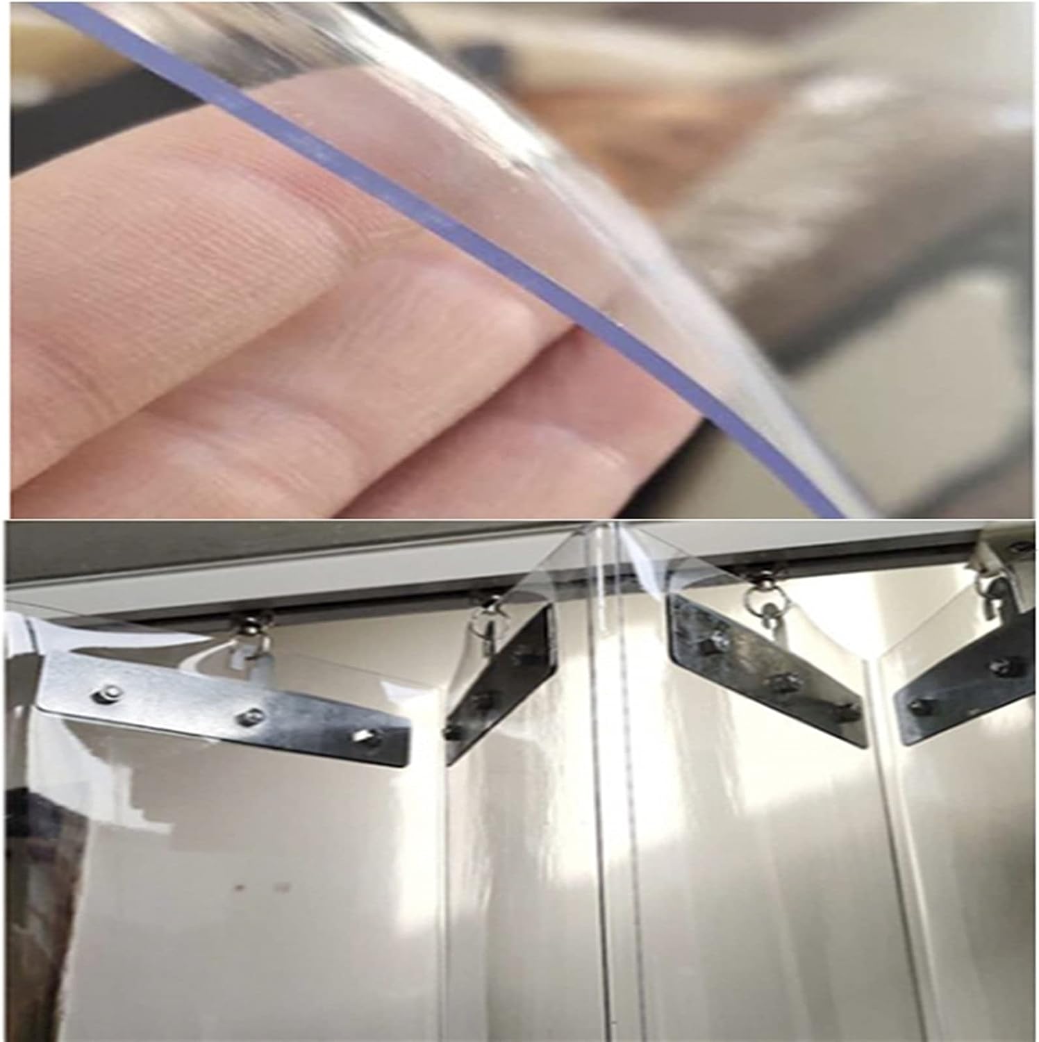 Gzhenh Sliding Curtain Clear PVC Door Strip for Freezer and Warehouse
