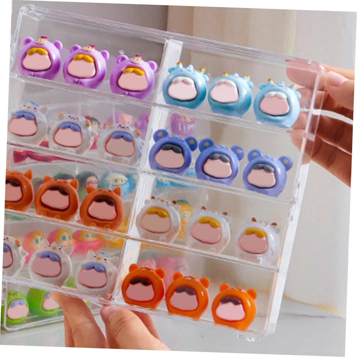 Modern Acrylic Model Car Display Stand with 8 Compartments