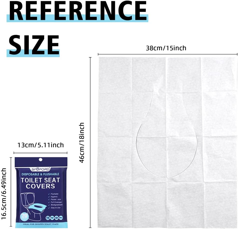 XL 100PCS Toilet Seat Covers - Flushable Disposable Travel Essentials
