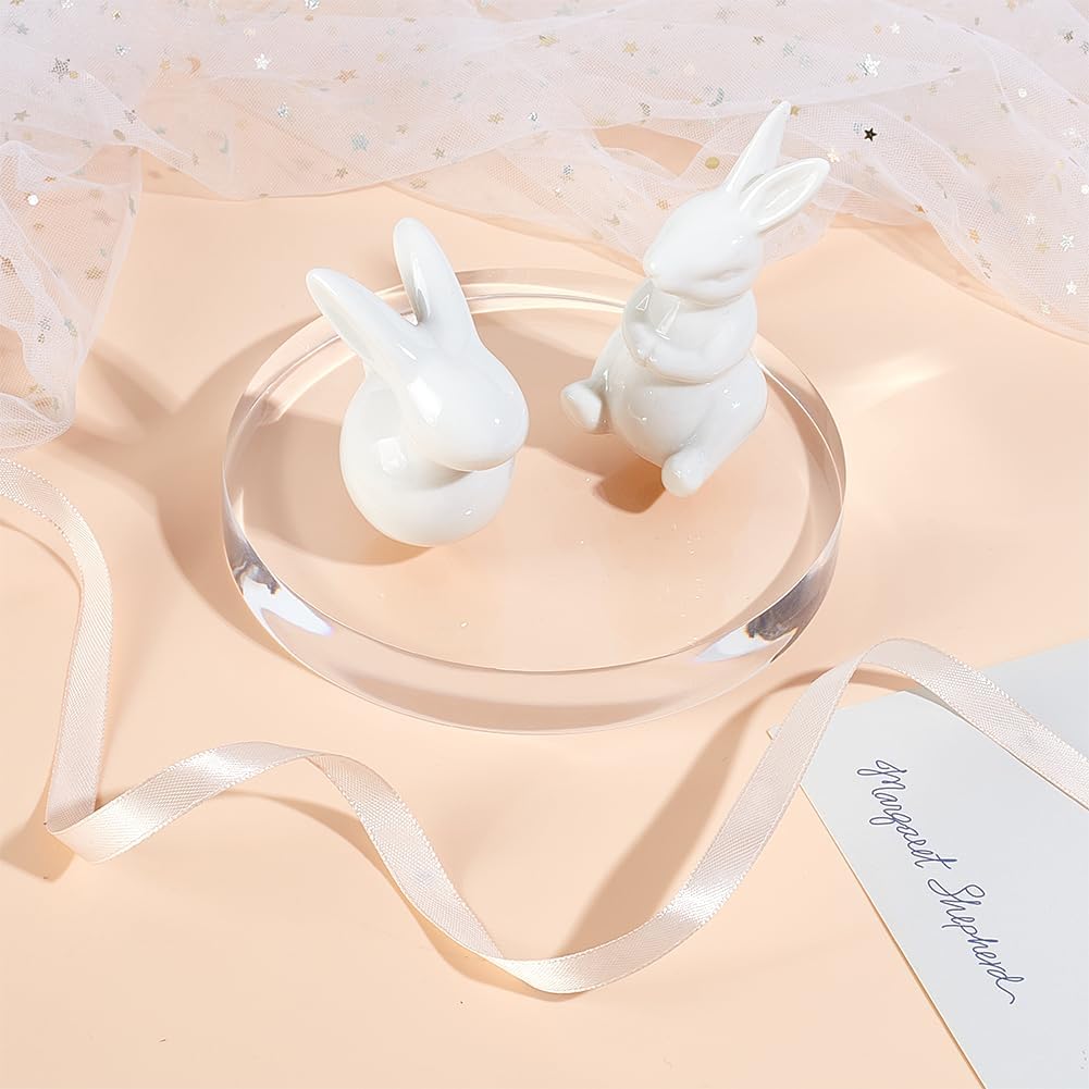 AHANDMAKER Acrylic Display Stand 6 Inch Round Base for Collectibles