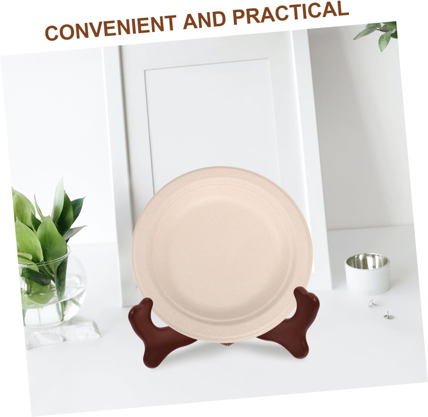 VALICLUD Ceramic Plate Holder Stand for Home Decor