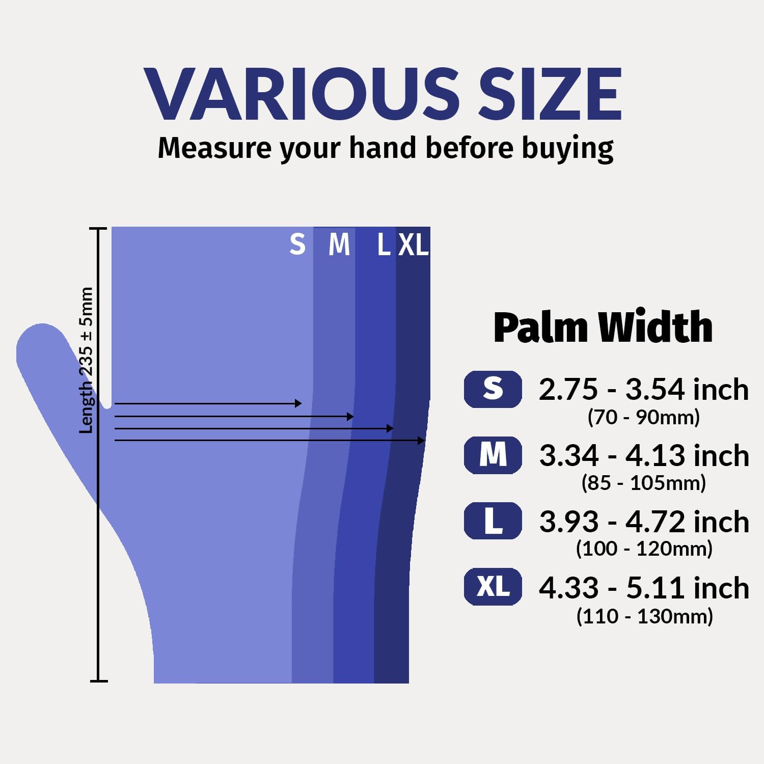 Klex Nitrile Exam Gloves - Medical Grade Powder Free Rubber Latex Free Food Safe Lavender