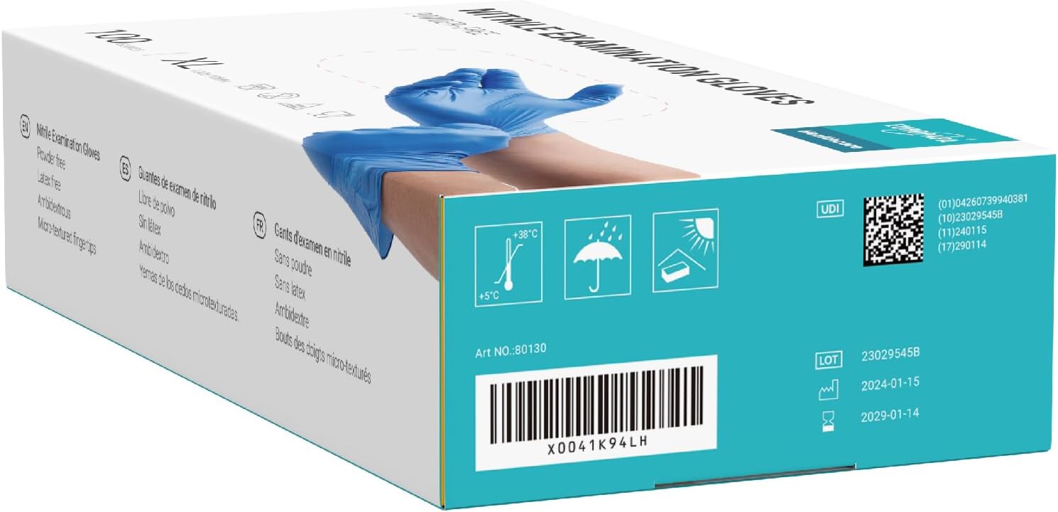 EUROPAPA Nitrile Exam Gloves Pack of 100