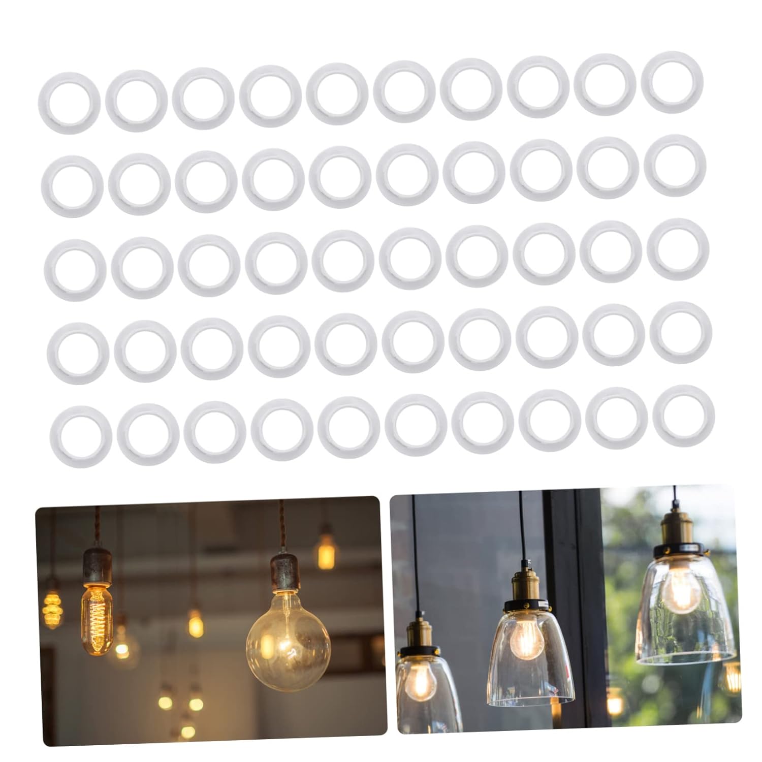Homoyoyo 50pcs Plastic Lampshade Collar Replacement