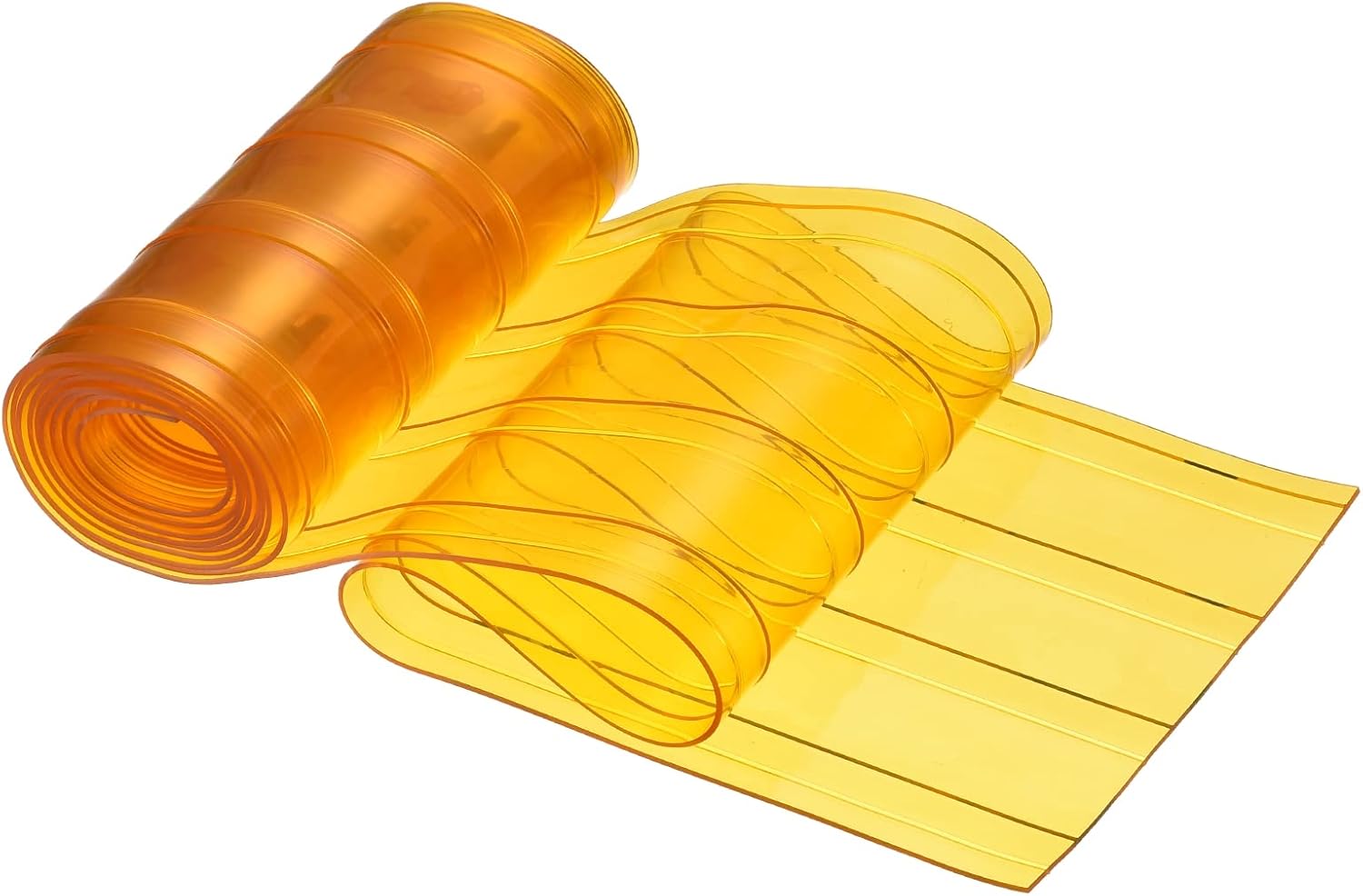 PATIKIL Yellow PVC Door Curtain Strip 72ft x 73in