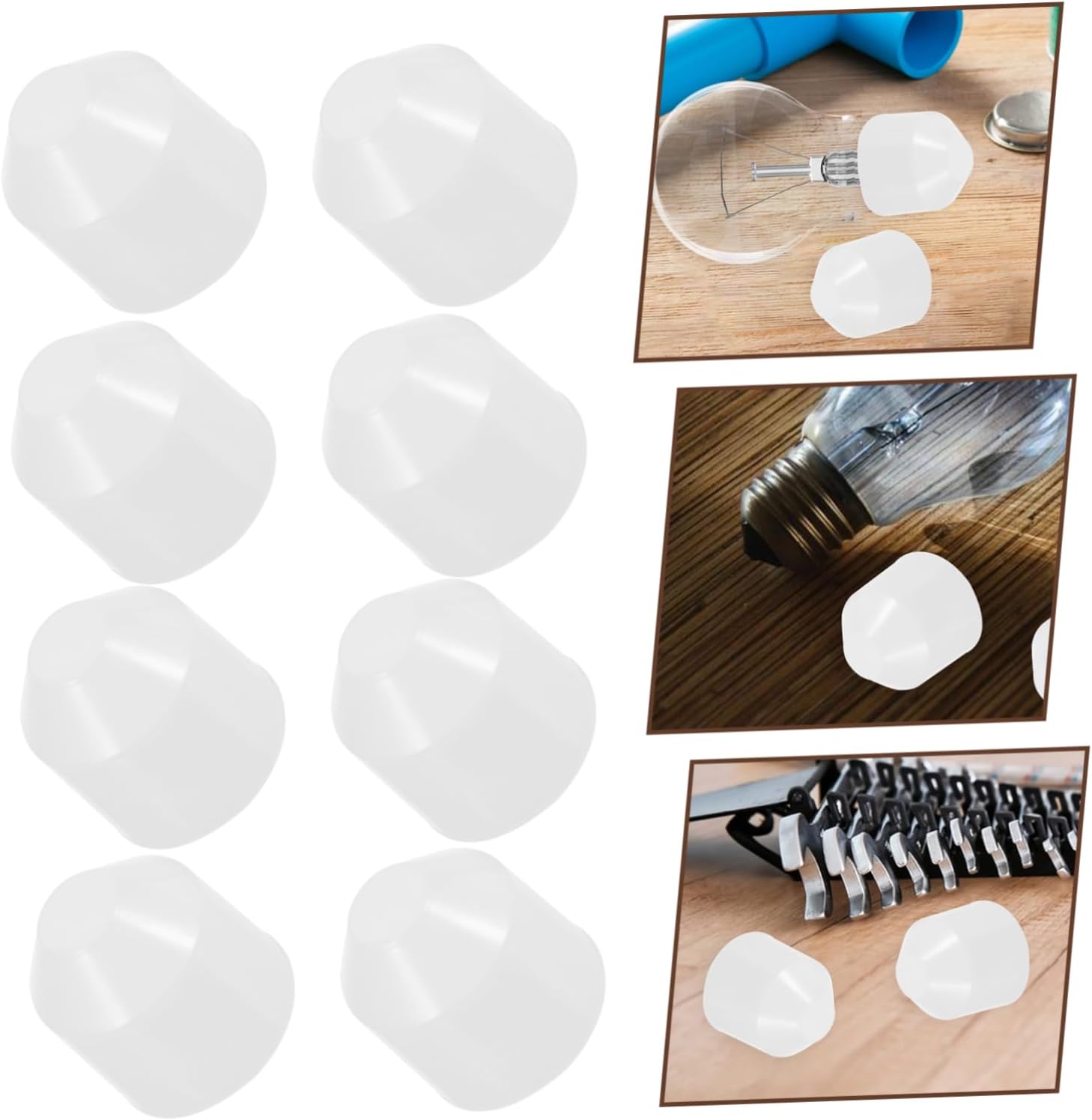 HOMSFOU 50pcs Lamp Holder Plastic Cover Decorative Finial