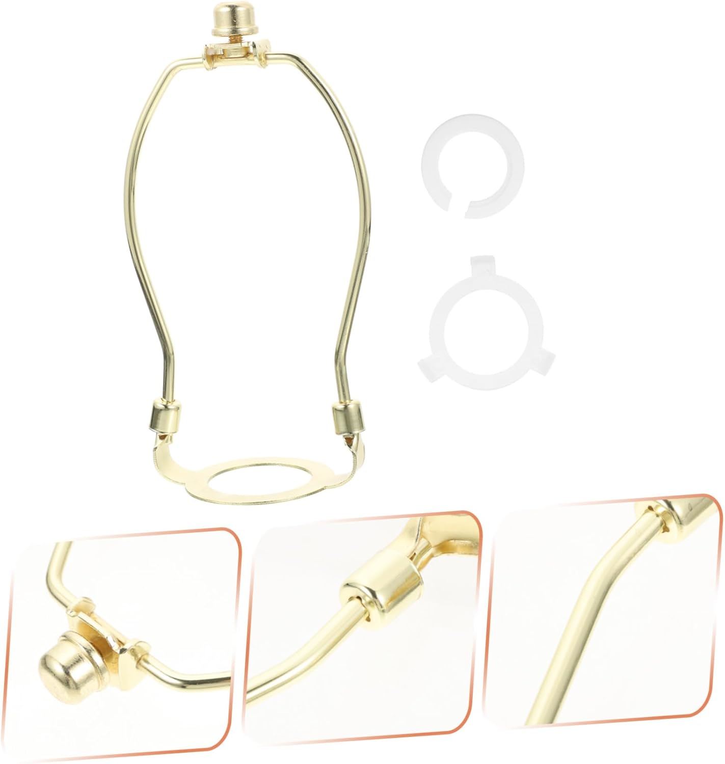 Heavy Duty Lamp Shade Harp Adapter for Table and Floor Lamps