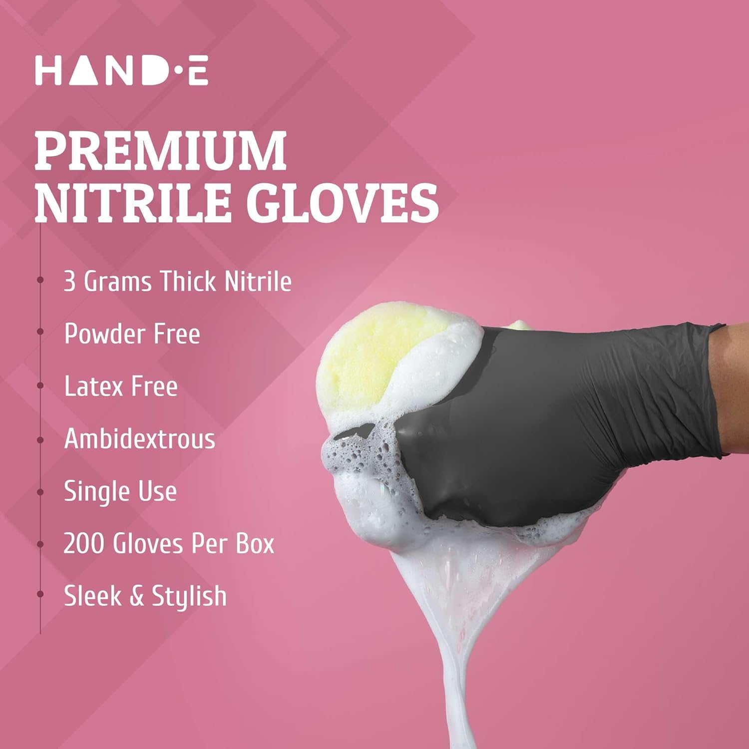Hand-E Touch Disposable Grey Nitrile Gloves 100 Count