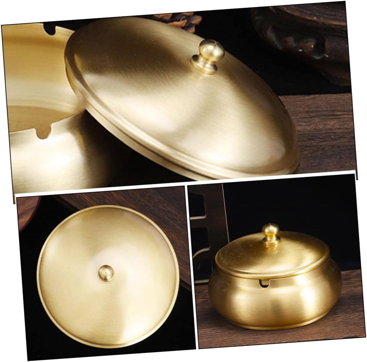 Brass Ashtray Lid for Indoor and Outdoor Use