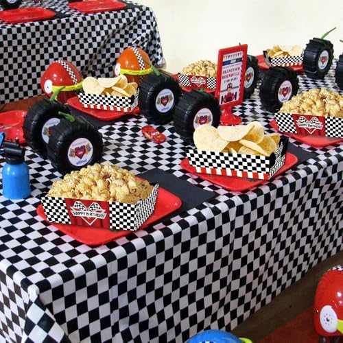 24 Pcs Racing Car Theme Food Trays for Kids Birthday Party