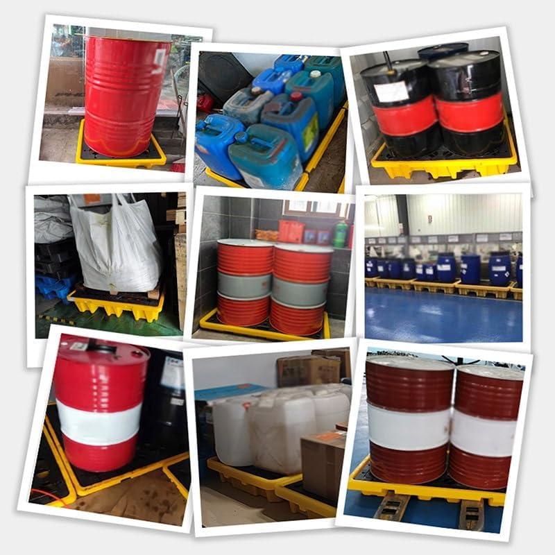 Spill Containment Platform with Display Pedestal Yellow 1 Piece