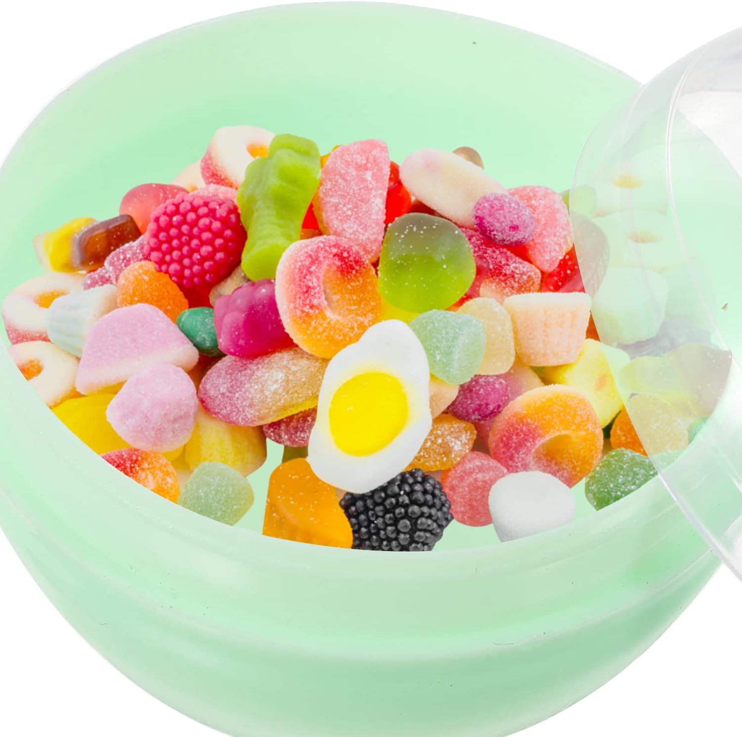 Healifty 50pcs Translucent Macaron Shells 2in Vending Machine Capsules
