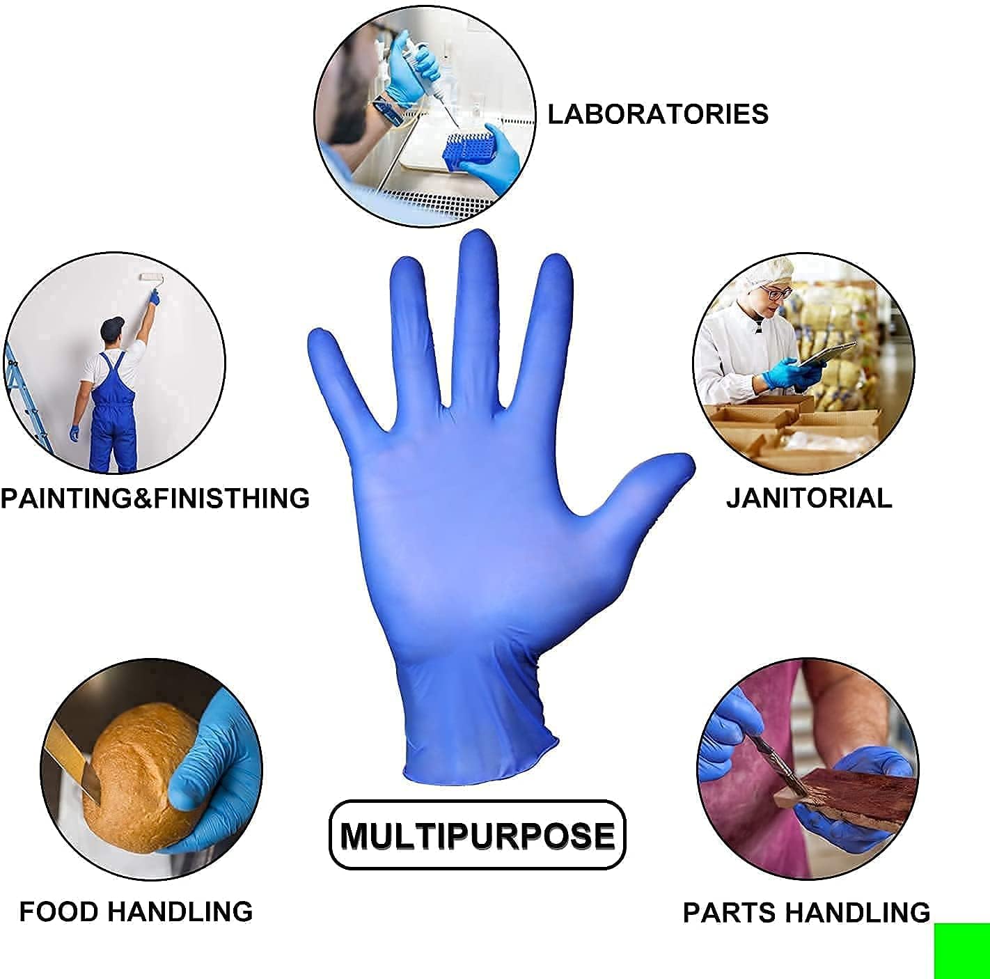 SYNGLO Nitrile Gloves 35 Mil Powder Free Latex Free Large