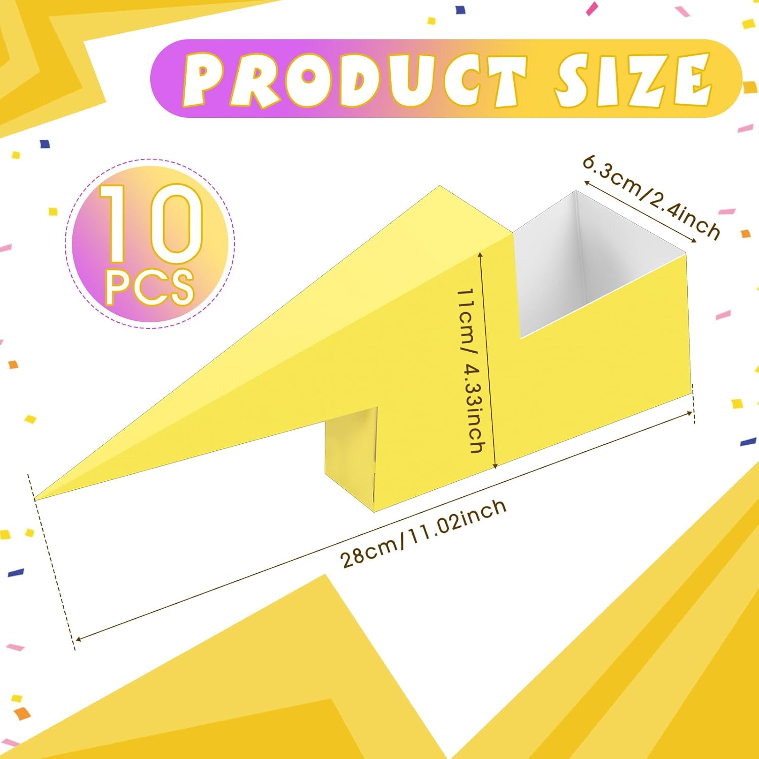 10 Pcs Yellow Lightning Bolt Candy Boxes for Parties