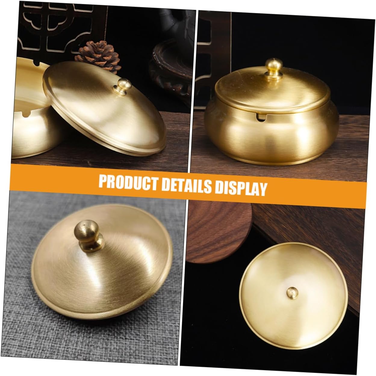 Brass Ashtray Lid for Indoor and Outdoor Use
