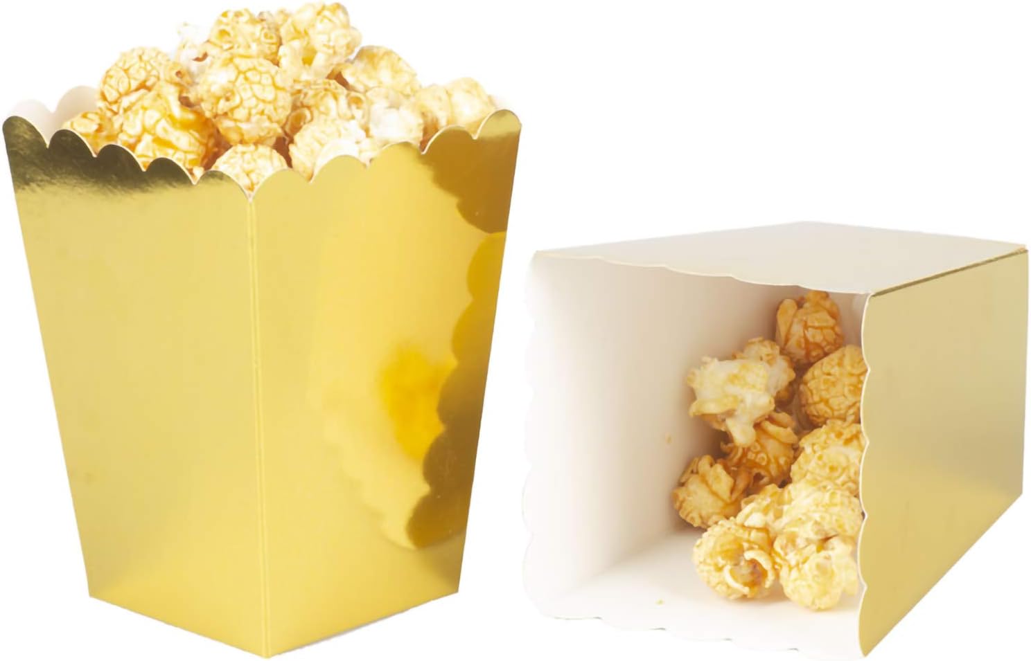 We Moment Gold Popcorn Boxes for Party Supplies Pack of 36
