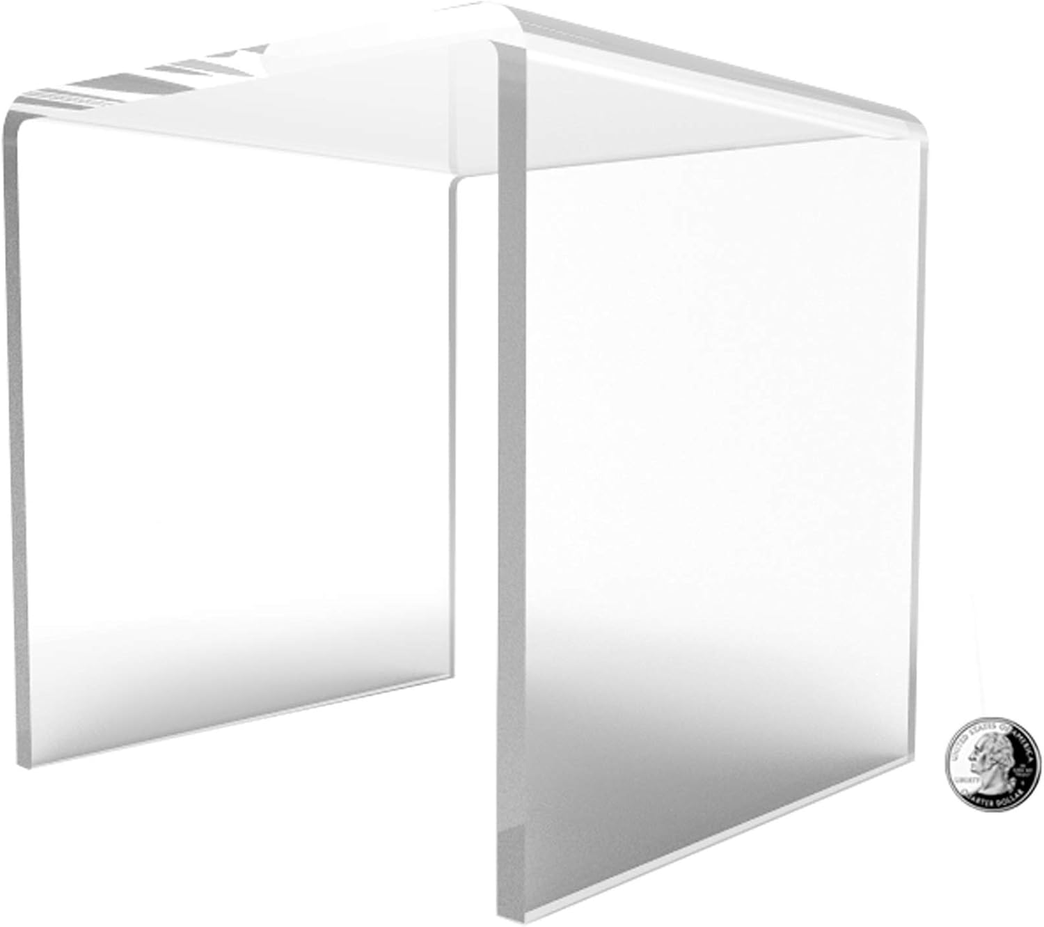 FixtureDisplays 7 Inch Clear Acrylic Display Riser Cube