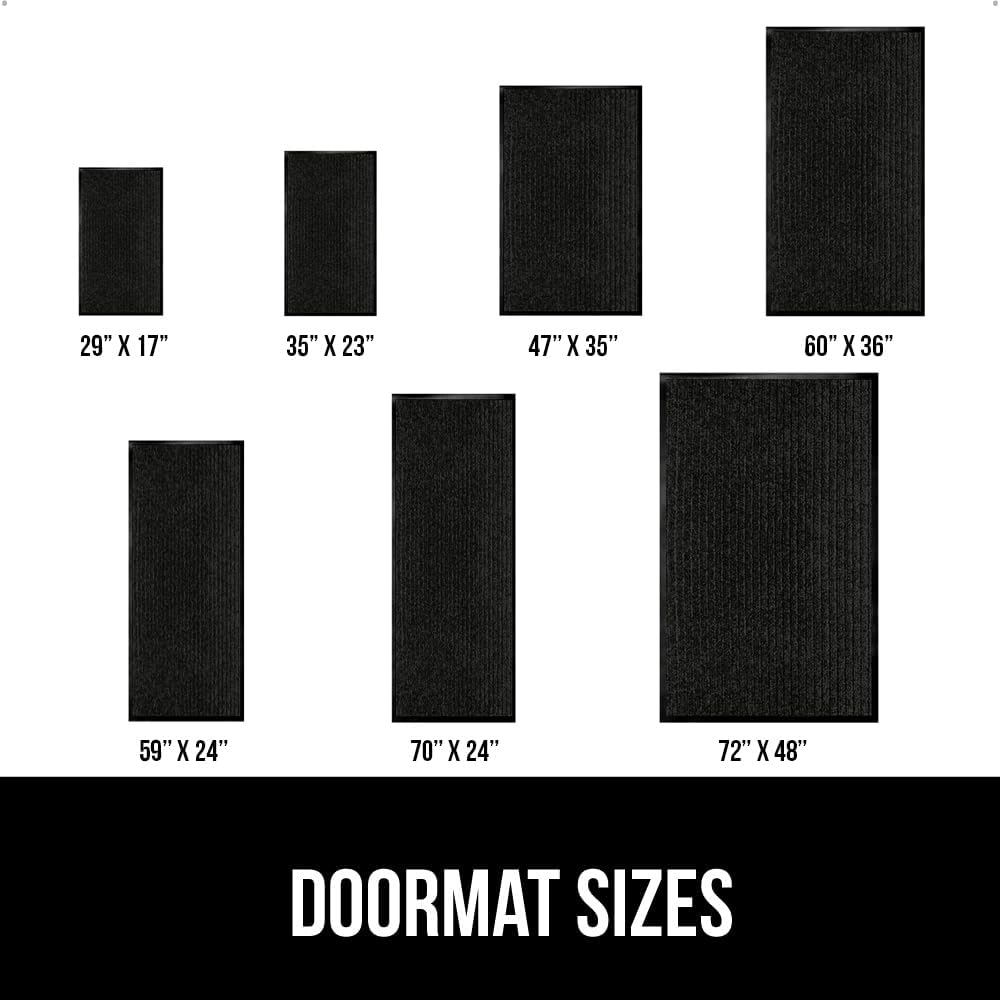 GORILLA GRIP Traffic Guard Door Mat 29x17 Jet Black