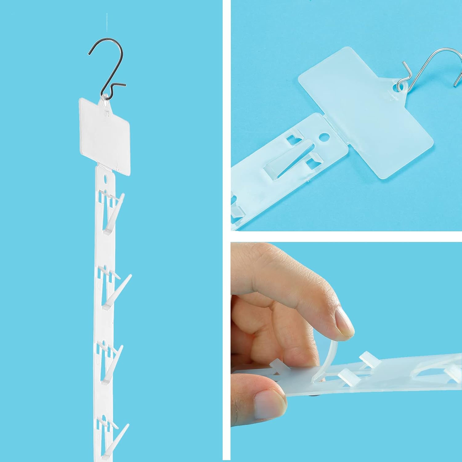 10 Piece Hanging Display Strips with Hooks